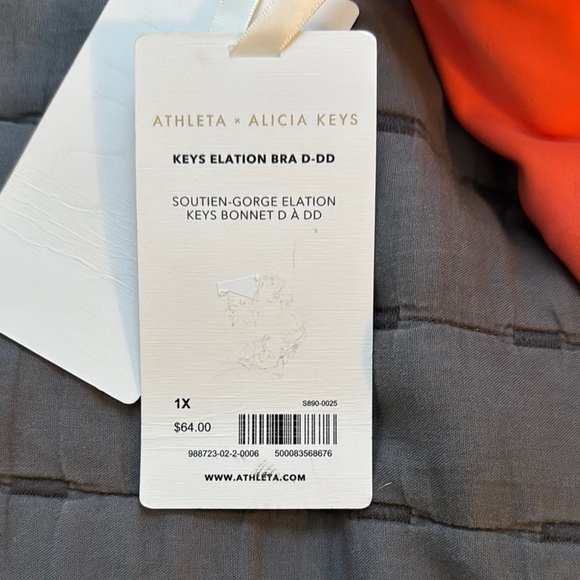 NWT Atlhleta x Alicia Keys Vibrant Orange Sports Bra with Adjustable Straps 1X - Picture 4 of 8